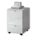 Stella Trading SPICE Rollcontainer Schreibtisch in Hochglanz Weiß - Mobiler Büroschrank mit Schubladen - Modernes Büromöbel Komplettset - 40 x 60 x 45 cm (B/H/T)