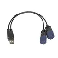 TecMate OptiMATE CABLE O-110, USB Y-Splitter, mit witterungsbeständigem Anschlusssystem, Blue