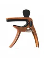 Linrax C1 Kapodaster Capo, 3 in 1 Capodaster mit Plektren Halter und Bridge Pin Puller, Gitarre Kapo für Akustikgitarre E-Gitarre Bass Ukulele Banjo Mandoline, Gitarren Zubehör, Holzmaserung