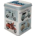 Blechdose "Vespa Modelle" - Klein / 9,5 x 7,5 x 7,5cm - Dose Kaffee Küche Aroma