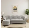 DOMO collection Ecksofa Flores Schlafsofa, B/T/H: 233/142/86 cm, L-Form, wahlweise mit Bettfunktion, wahlweise mit Federkern, auch in Leder