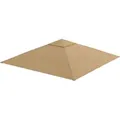Outsunny Pavillondach für Gartenpavillon ca.3 x 3 m, wasserabweisend, Ersatzdach, Pavillonabdeckung, Sonnenschutz, Polyester, Beige - Beige