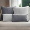 Selfitex 4er Set Cord Sofakissen 2X 30x50 + 2X 50x50, Couchkissen inkl. Füllkissen, samtiger Kissenbezug mit weicher Kissenfüllung, Flauschige Dekokissen für Wohn- & Schlafzimmer (Marbella)