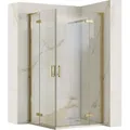 Rea Duschkabine Hugo Double 80X100 Brush Gold - Gold