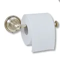 Loberon Toilettenpapierhalter Pax, Anbringung an der Wand, klassisches Design, eleganter Look, Badzubehör, Bad-Accessoire, Messing, antiksilber