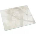 Tulup Glasplatte für Kamin Natürliches Marmormuster Glasbodenplatte für Kaminöfen Rechteck 60x40 cm Cremig Glasplatte für Kamin Glas unter Kamin