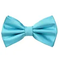 Herren Fliege Babyblau Seidenlook, stufenlos verstellbar, handgefertigt, Hake...