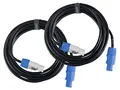 Pronomic Power Twist 5 Stromkabel Set - 2 Kabel zur Stromversorgung von Aktiv-Lautsprechern und Scheinwerfern - PowerCon-kompatible Stecker - Kabel (H05VV-F) mit 3X 1,5 mm² - Länge: 5 m - Schwarz