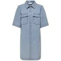 ONLY Blusenkleid ONLBELLE (1-tlg) Plain/ohne Details blau S (36)