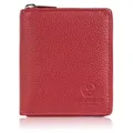 Damen Leder Portemonnaie tiefrot RFID Paolo Peruzzi T-139-RD - Rot