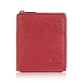 Damen Leder Geldbörse Tiefrot RFID Paolo Peruzzi T-139-RD, Red, midi