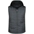 Men's Knitted Hybrid Vest Weste im stylischen Materialmix grau, Gr. XXL