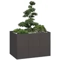 vidaXL Pflanzkübel Schwarz 120x80x80 cm Stahl