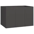 vidaXL Pflanzkübel Schwarz 120x80x80 cm Stahl, Pflanzschale, Garten-Garten-Pflanzkübel, Outdoor-Pflanzgefäß, Hochbeet, Pflanzgefäß, Blumenkasten