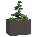 Pflanzkübel Blumenkübel Pflanzcontainer Pflanzgefäße Schwarz 120x80x80 Cm Stahl