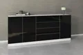 borchardt Möbel Sideboard Vaasa, Kommode mit 3 Türen und 4 Schubkästen auf Kugelführungen, Breite 190 cm