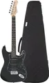 Rocktile Pro ST60-BK E-Gitarre All Black Softcase Set – Mahagoni-Korpus, Humbucker & Single-Coil Tonabnehmer, inkl. Gigbag mit Gurten – Ideales E-Gitarren-Set für Einsteiger und Fortgeschrittene