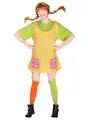 Maskworld Pippi Langstrumpf Kostüm für Erwachsene 4-teilig - offizielle Lizenz Filmkostüm - Faschingskostüm Damen Karneval Verkleidung - S