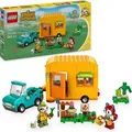 LEGO Animal Crossing Gerds Wohnwagen & Gärtnerei, Bauset für Rollenspiele, Spielzeug Auto für Kinder, Geschenk für Mädchen und Jungen ab 7 Jah... - Bunt