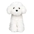WEIGEDU Spielzeug Pudel Stofftier, Bichon Frise Malteser Hund Welpe Plüschspielzeug für Mädchen Jungen Kinder Babys Geburtstag Ostern Schlafenszeit Geschenke, 32 cm weiß