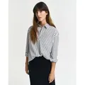 Gant für Damen. 4300239 Relaxed Fit klassisch marineblau gestreiftes Popeline-Hemd (42), Lässig, Baumwolle, Langarm