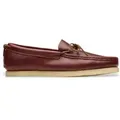Clarks für Herren. 26181124 Godney Mokassins aus Leder burgunderrot (44), Wohnung, Schnürsenkel, Lässig, Bordeaux