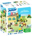 Playmobil® Bauernhof-Abenteuer mit Traktor, Anhänger u. tier. Freunden (71656) Konstruktions-Spielset, (29 St), JUNIOR, Made in Europe