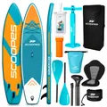MalTec SUP Paddle Board Stand Up 350cm Paddle mit Sitz Komplettset Aufblasbar
