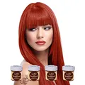 4 X La Riche Directions Semi-Permanent Hair Color 88ml Tubs - Flame