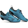 Sidi Road Tri Sixty 43 Petrol - Triathlon-Rennradschuh mit C-BOOST Carbonsohl... - Blau - 43