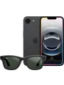 iPhone 16e 128 GB Schwarz + Ray-Ban Meta Wayfarer Matte Black Transitions G15 Green
