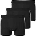 Schiesser Boxer 95/5 (3er-Pack) mit softem, tonalem Bund, kontraststarke Seitenstreifen schwarz 8