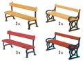FALLER 180443 12 park benches 1:87 H0 Gauge # NEW in OVP #