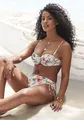 Bügel-Bandeau-Bikini-Top "Salsa", mit tollem Blumenprint, Gr. 38 - Cup D, creme bedruckt Cup D