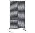 vidaXL Gartenzaun Sichtschutz Anthrazit 100 x 50 x 180 cm Stahl, (1-St)
