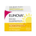 EUNOVA DuoProtect D3 + K2 4000 I.E. - Nahrungserg�nzungsmittel f�r gesunde Knochen - 1 x 90 Kapseln