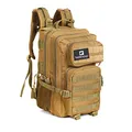 FALKENSTEJN Rucksack für Freizeit Outdooraktivitäten Schule Arbeit Multifunktionsrucksack (camel 25/30L, 25/30L)
