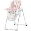 Kinderkraft Hochstuhl Yummy, Mehrfarbig, Rosa, 55.5x105x84.5 cm, zusammenklappbar, 5-Punkt-Gurt, Snacktablett, Fußstütze verstellbar, Sitzfläche Essbrett abnehmbar, höhenverstellbar, Schrittgurt, Tablett, Babymöbel, Hochstühle & Zubehör, Hochstühle