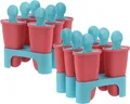 Excellent Houseware Eisformen 6 Eis Pop Macher Eiscreme Halter Wassereis 6 Stück BPA Frei