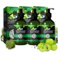ALIVER Haarspülung Haar Conditioner Haarpflege mit Rizinusöl Amlaöl Schwarzkümmelöl, 3-tlg., Vegan, mit Biotin angereichert