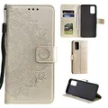 CoverKingz Handy Case kompatibel mit Huawei P40 - Handy Cover mit Kartenfach Phonecase – Smartphone Hülle klappbar Motiv Mandala Gold