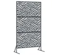 vidaXL Gartenzaun Sichtschutz Anthrazit 100 x 50 x 180 cm Stahl, (1-St)