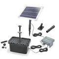 esotec Solar Teichfilterset Profi 6/230 LED, Teichfilter Komplettset, Pumpe, LiFePo4 Akku, Solarmodul, Teichpumpe, mehrstufige Gartenteich Filterung, 100950