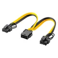 Goobay Netzteil-Kabel 8-Pin-Buchse auf Dual 6+2-Stecker für PCIe (23 cm) (60000)