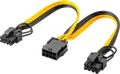 GOOBAY 60000 - 8-Pin PCIe-Buchse auf 2x 6+2 PCIe Stecker