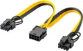 PCI Express Adapter 8 Pin 8 polig Stecker auf 2x 6+2 8 polig Buchse 0,23 m PCIe