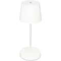 Brilo Akku Tischleuchte Piha Dimmbar Touch Warmweiß 26 cm Weiß