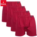 Gomati Boxershorts Herren Jersey Boxershorts Stretch Shorts aus Baumwolle (4er Pack) rot 4XL