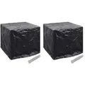 vidaXL Wassertank-Abdeckungen 2 Stk 8 Ösen 116x100x120 cm 279126