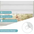 Doppelrollo Klemmfix Ohne Bohren, Schnurlos Fensterrollo Ohne Kettenzug, Weiß 70x150 - Woltu